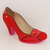 Escarpins en daim rouge