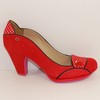 Escarpins en daim rouge