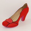 Escarpins en daim rouge