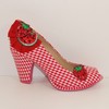 Escarpins vichy rouge