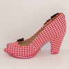 Escarpins vichy rouge