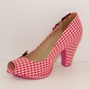 Escarpins vichy rouge